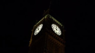 London Big Ben by Night, Elisabeth Tower Clock, Famous Places, Buildings Landmarks in Europe