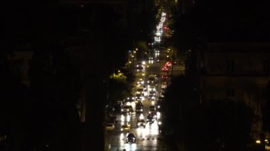 Gece Yollarında Trafik, Şehir Gecesi Araba Kalabalığı, Hava Sürücüleri Akşam Sokakları, Şehirdeki Şehir Taşımacılığı