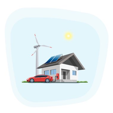 Elektrikli Araba şarj şarj duvar istasyonu evde