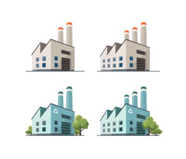 Factory building illustration clipart