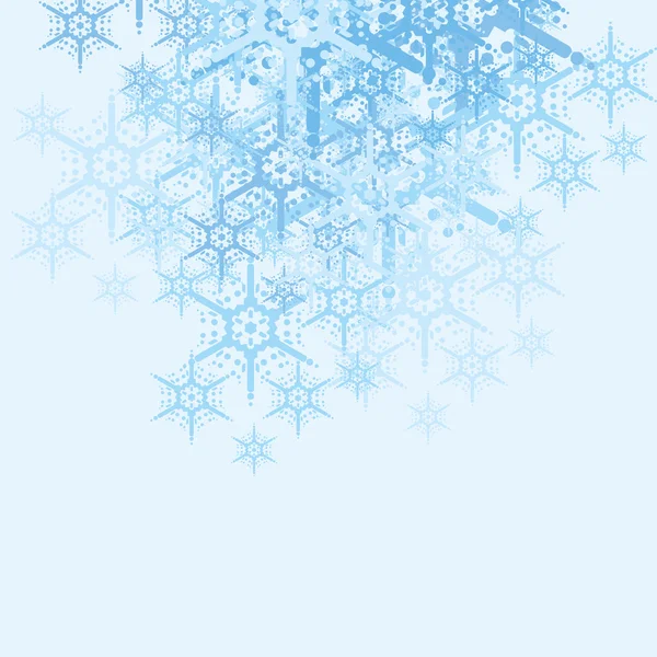 Fondo de copos de nieve abstracto — Vector de stock