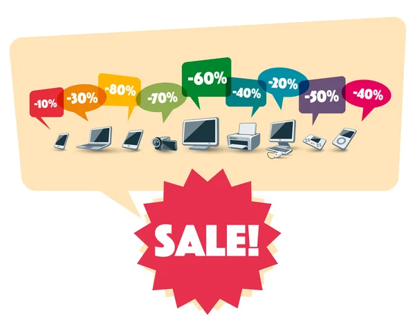 Shopping Shopping Discount for elektronikk – stockvektor