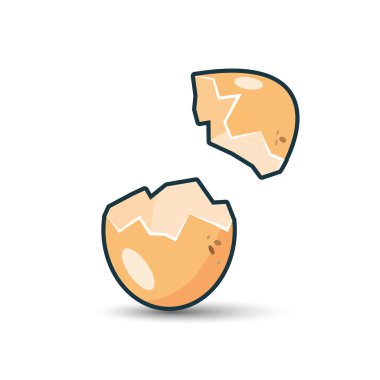 Kırık yumurta kabuğu ile gölge