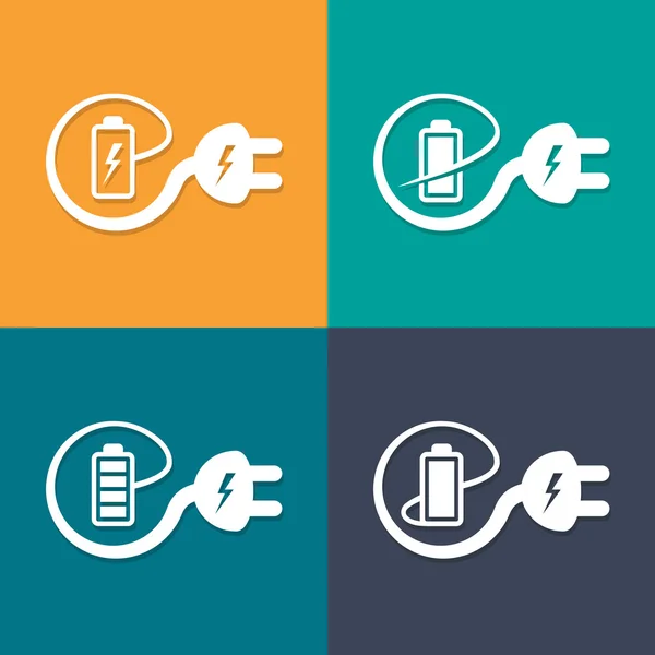 Panneaux de charge de batterie — Image vectorielle