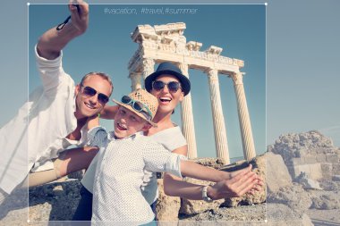 Aile almak sammer tatil selfie 