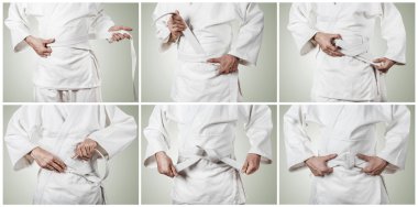 Karateka kemer bağlama 