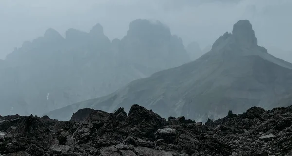 Vue Imprenable Sur Les Alpes Dolomites Près Formation Tre Cime — Photo