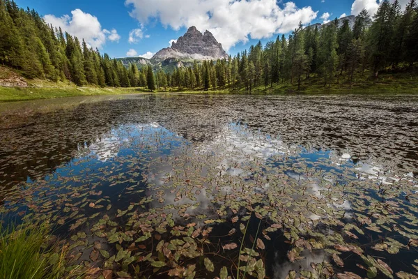 Italské Lago Antorno Nebo Antorno Lake Letní Příroda Fotografie Ohromující — Stock fotografie