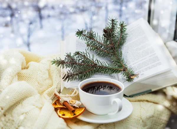 Christmas cup of coffee — Stock Photo, Image