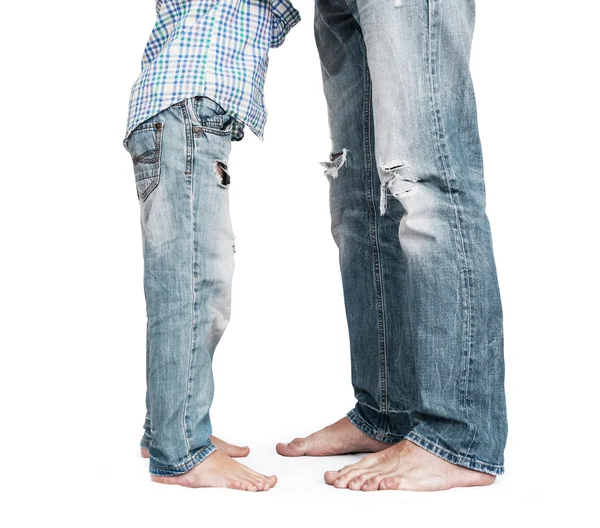 Son and father legs — Stock Photo, Image