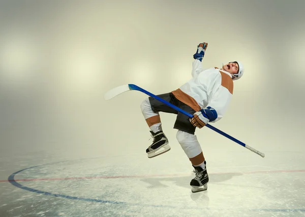 Eishockeyspieler Herbst Morgenröte — Stockfoto