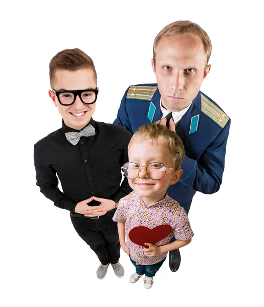 Three funny guys portrait — Stock Photo, Image