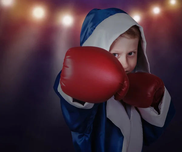 Boy portrait in rings light — Stock Photo, Image