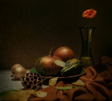 Balkabaklarıyla sonbahar sakin bir hayat