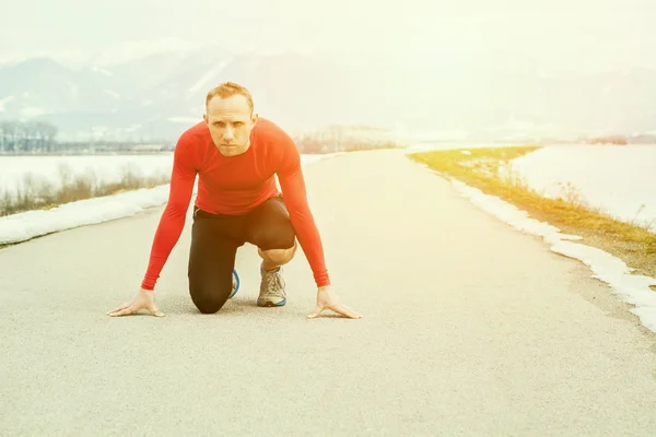 Férfi kezdő, jogging — Stock Fotó