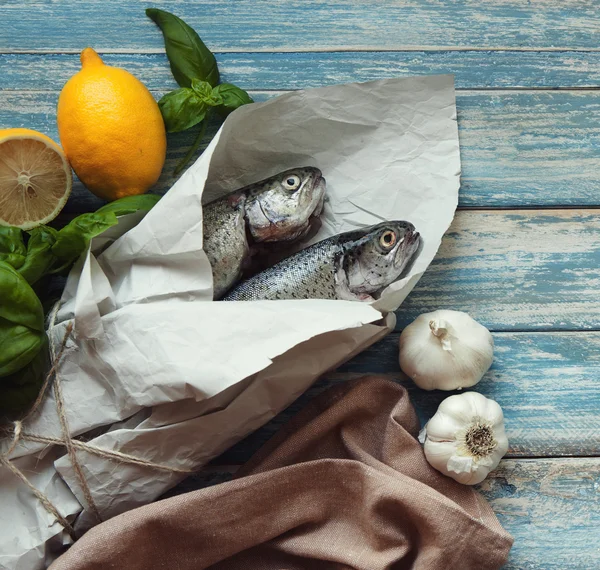 Pesce fresco per cucinare — Foto Stock