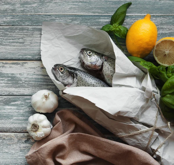 Pesce fresco per cucinare — Foto Stock