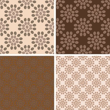 Kahve sorunsuz desenleri kümesi