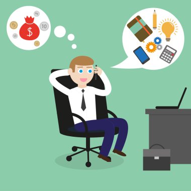 İşadamı cep telefonuyla konuşuyor