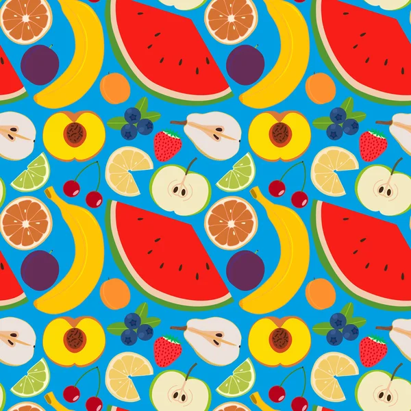 Frukter och bär seamless mönster 2 — Stock vektor