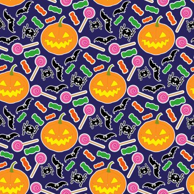 Cadılar Bayramı seamless modeli 3.