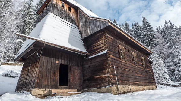 Dřevěný kostel v Zunerec, Slovensko — Stock fotografie