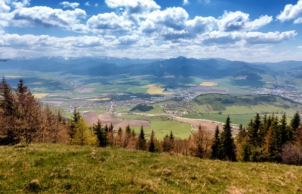 Vista da colina Predny Choc, Eslováquia — Fotografia de Stock