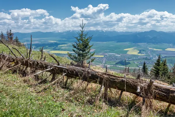 Vista da colina Predny Choc, Eslováquia — Fotografia de Stock