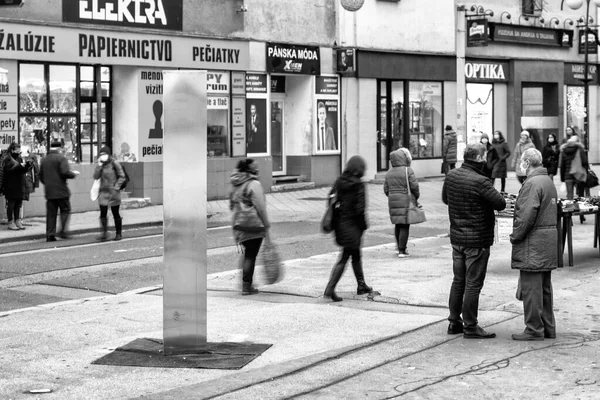 Ruzomberok Slowakei Dezember 2020 Mysteriöser Stahlmonolith Stadtzentrum — Stockfoto