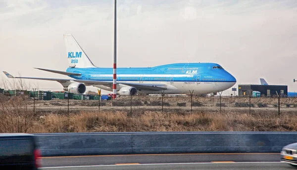 Amsterdam Paesi Bassi Marzo 2013 Boeing 747 Pronto Decollare All — Foto Stock