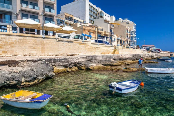 Bugibba Malta Ιουλίου Λιμάνι Στην Πόλη Bugibba Στις Ιουλίου 2015 — Φωτογραφία Αρχείου