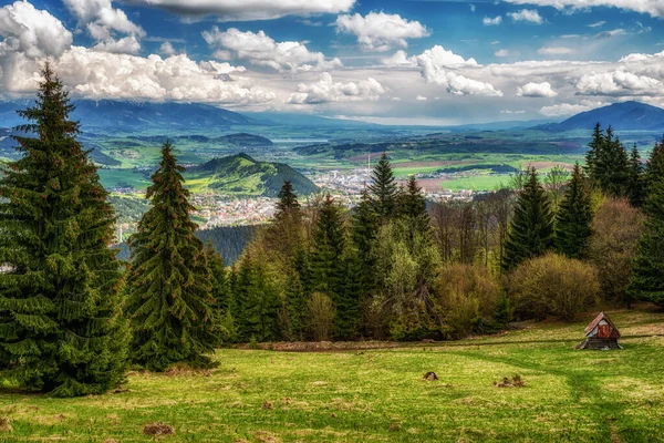 Vacker Utsikt Över Regionen Liptov Slovakien Utsikt Från Kullen Tlsta — Stockfoto