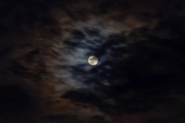 Vollmond Supermond Dunklen Nachthimmel — Stockfoto
