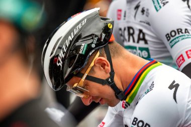 DOLNY KUBIN, SLOVAKIA - 18 Eylül 2021: Bisikletçi Peter Sagan, Tour de Slovaquie 'de 3.