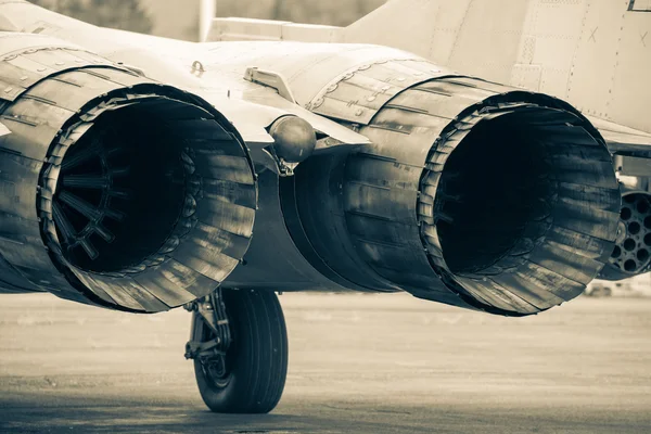 Vliegtuig mig-29 bij airshow — Stockfoto