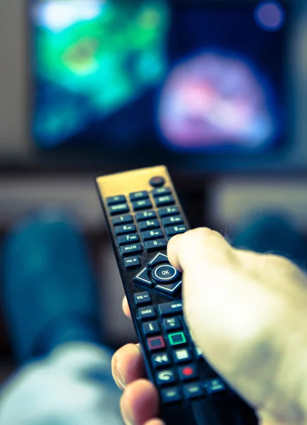 Switching TV channels — Stock Photo, Image