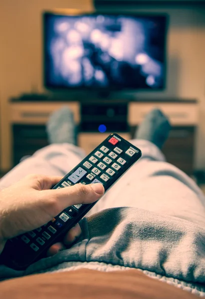 Switching TV channels — Stock Photo, Image