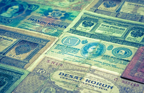 Historiska pappers-pengar — Stockfoto