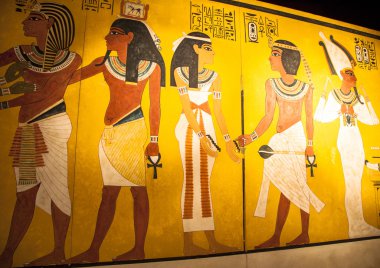 Paintings at Tutankhamun's tomb clipart