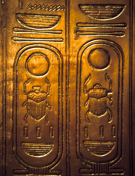 Egyptian hieroglyphics - scarabaeus — Stock Photo, Image