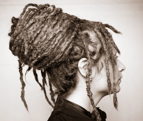 Girl with dreadlocks — Stock Photo, Image