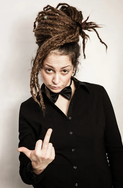 Mädchen mit Dreadlocks — Stockfoto