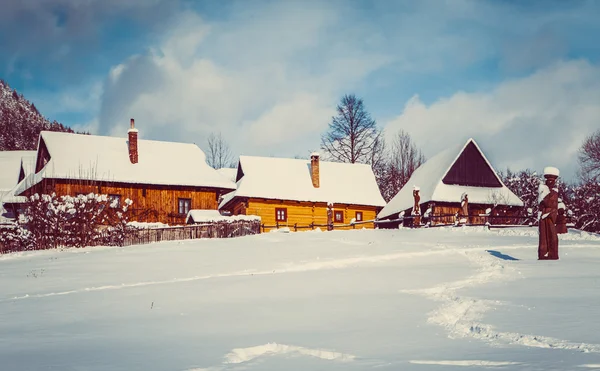 Aldeia histórica Vlkolinec, SLovakia — Fotografia de Stock