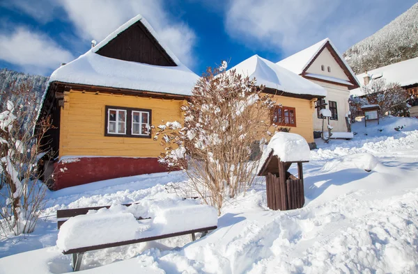 Historická vesnice Vlkolinec, Slovensko — Stock fotografie