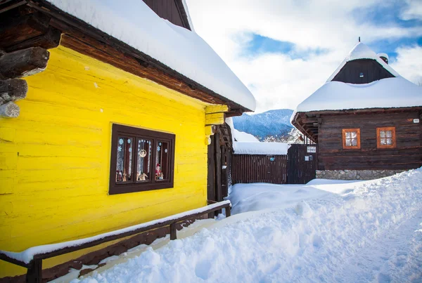 Historická vesnice Vlkolinec, Slovensko — Stock fotografie