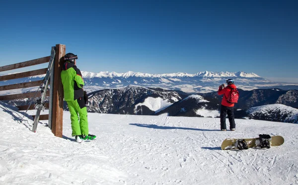 Vysoké Tatry od Nízké Tatry, Slovensko — Stock fotografie