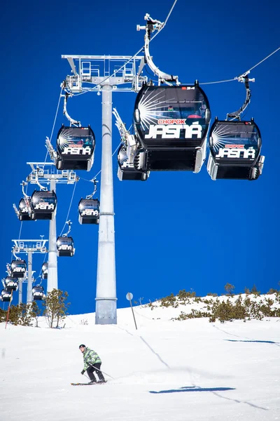 Black cableway at Low Tatras, Slovakia — Stock Photo, Image