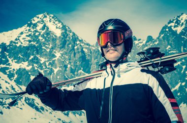 Kayakçı, yüksek Tatras dağlar, Slovakya