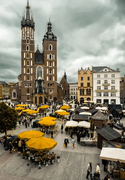 Main square at Krakow, Poland — Stock Photo, Image