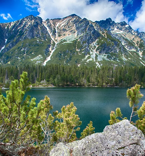 Lago e montanhas — Fotografia de Stock